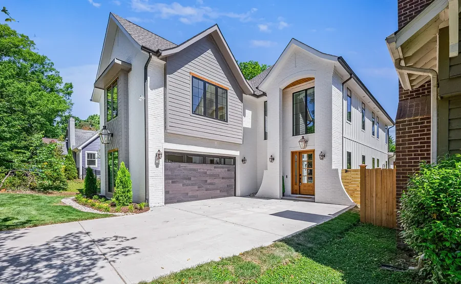 Modern white two-story residential home exterior